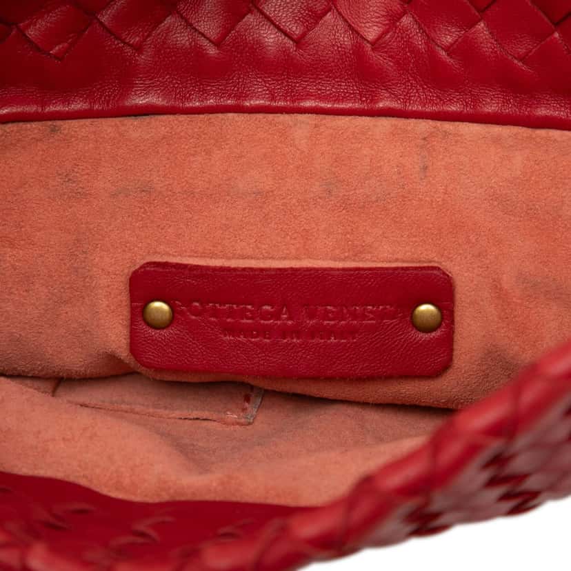 Bottega Veneta Nappa Intrecciato Crossbody Red Leather Very good condition - Box View