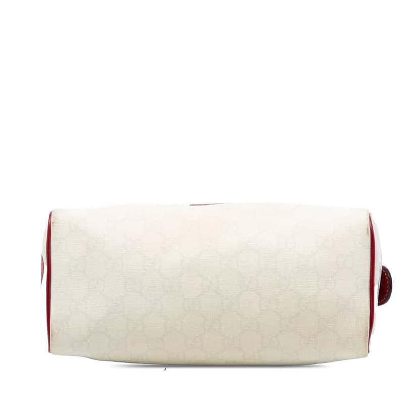 Gucci Small GG Supreme Joy Tattoo Heart Boston Bag White Very good condition - Inside View