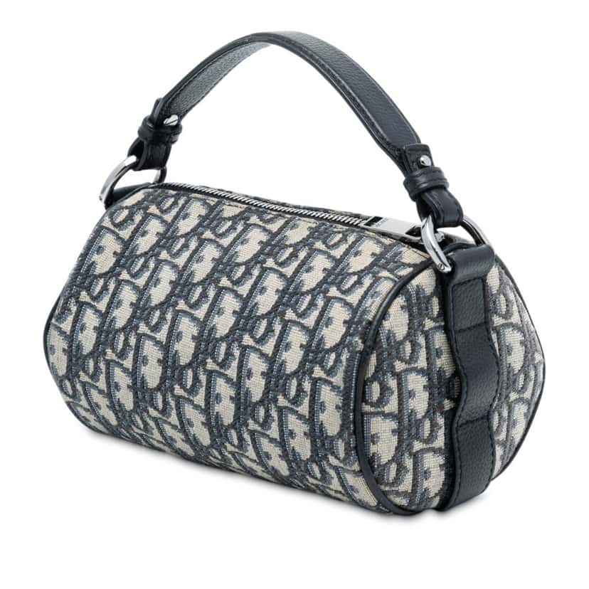 Dior Mini Oblique Canvas Roller Messenger Bag Blue Very good condition - Back View