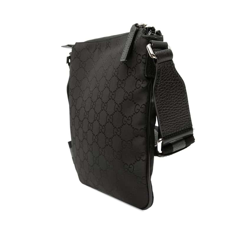 Gucci GG Nylon Web Crossbody Black Very good condition - Back View