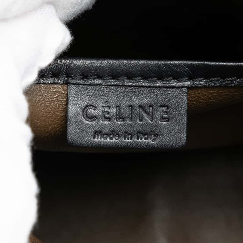 Celine Nano Tricolor Nubuck and Calfskin Luggage Tote Blue Leather Very good condition - Box View