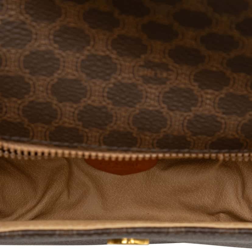 Celine Macadam Coated Canvas Crossbody Brown Very good condition - Model View