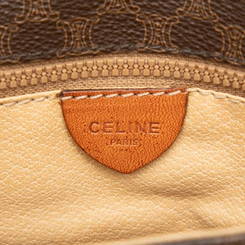 Celine Macadam Coated Canvas Crossbody Brown Very good condition - Box View