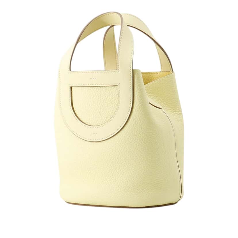 Hermès Clemence and Swift In The Loop 18 Yellow Leather Very good condition - Back View