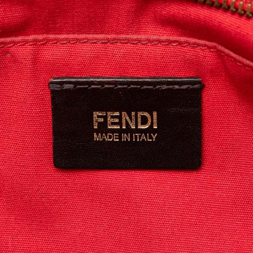 Fendi Small Perforated Zucca Spalmati Roll Tote Brown Very good condition - Box View
