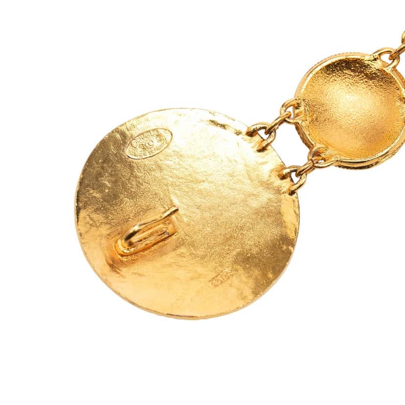 Chanel Gold Plated Medallion Link Chain Belt Gold Metal Very good condition - Inside View