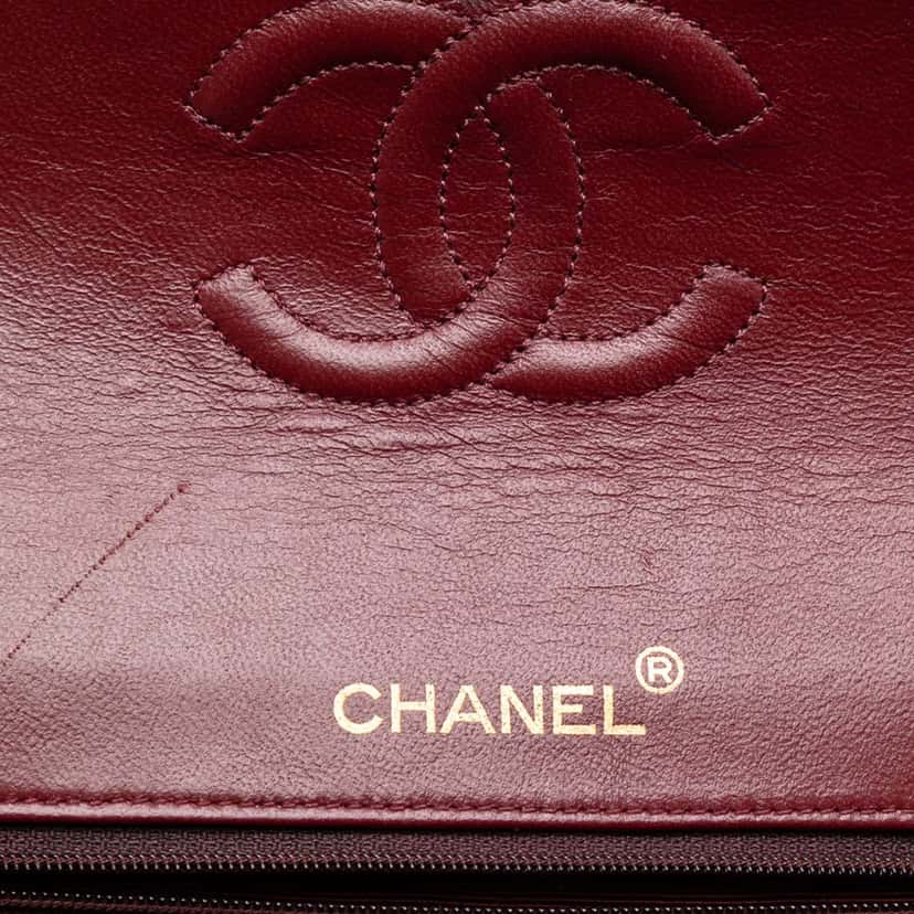 Chanel Medium Tall Classic Lambskin Double Flap Black Leather Very good condition - Box View