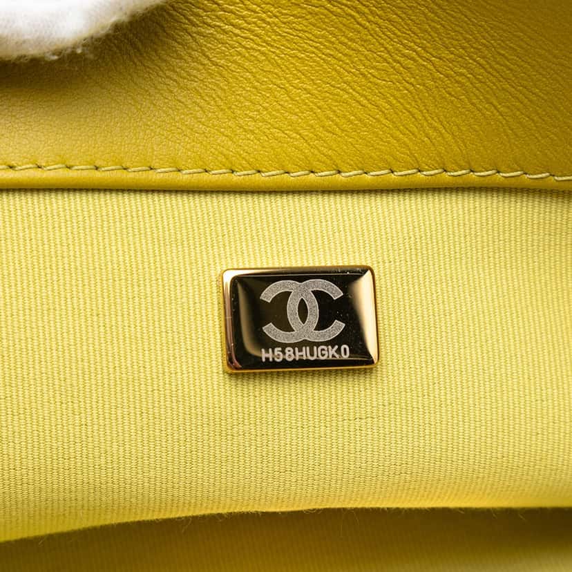 Chanel Large Corduroy 19 Flap Green Very good condition - Box View