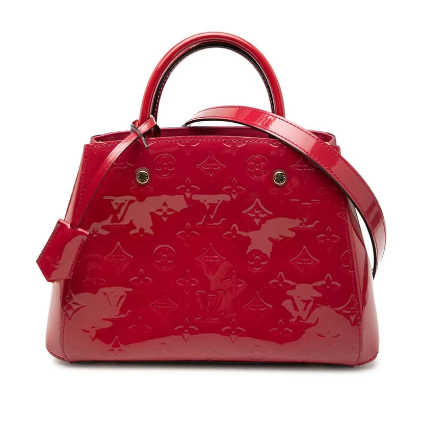 Louis Vuitton Monogram Vernis Montaigne BB Red Leather Very good condition - Front View