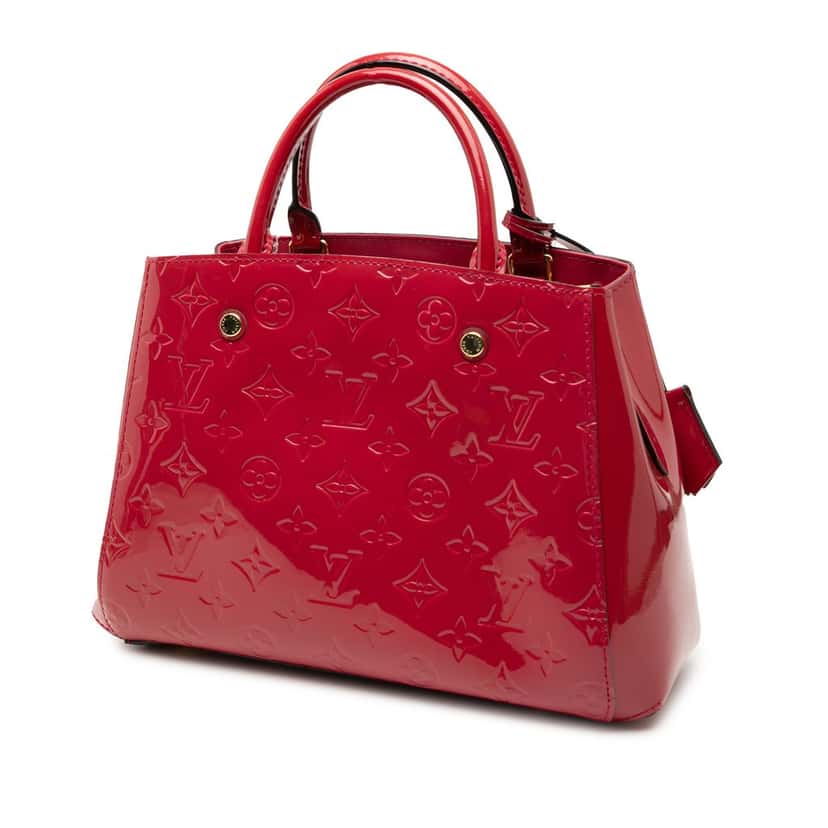 Louis Vuitton Monogram Vernis Montaigne BB Red Leather Very good condition - Back View