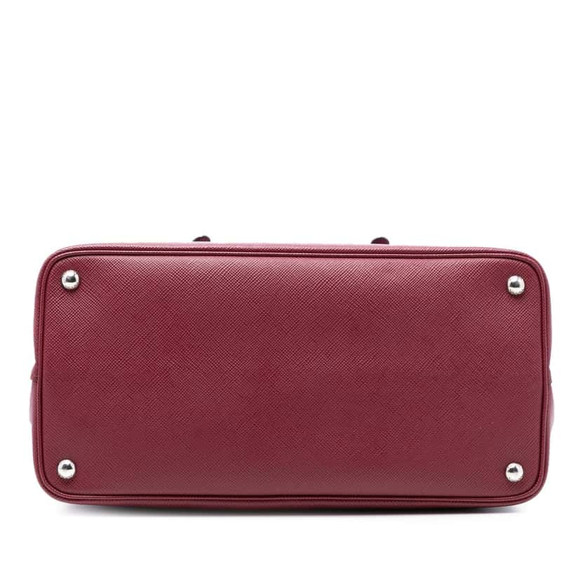 Prada Medium Saffiano Cuir Double Handle Satchel Red Leather Very good condition - Inside View