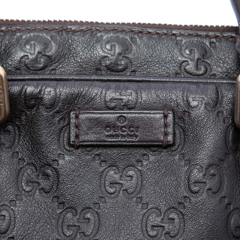 Gucci Guccissima Business Bag Brown Leather Very good condition - Box View