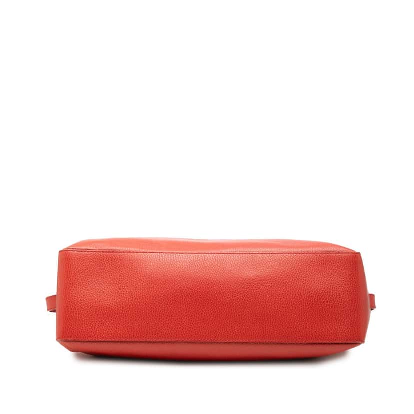 Gucci Calfskin Buckle Satchel Red Leather Very good condition - Inside View