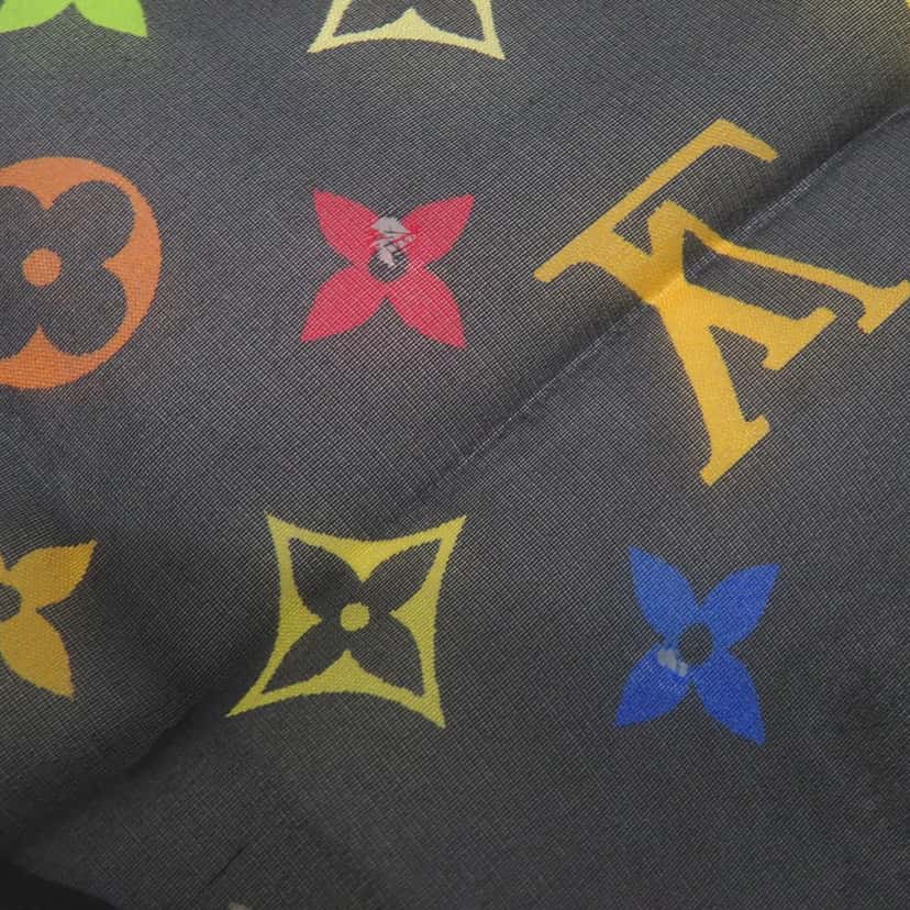 Louis Vuitton Takashi Murakami Monogram Multicolor Silk Handkerchief Black Very good condition - Box View