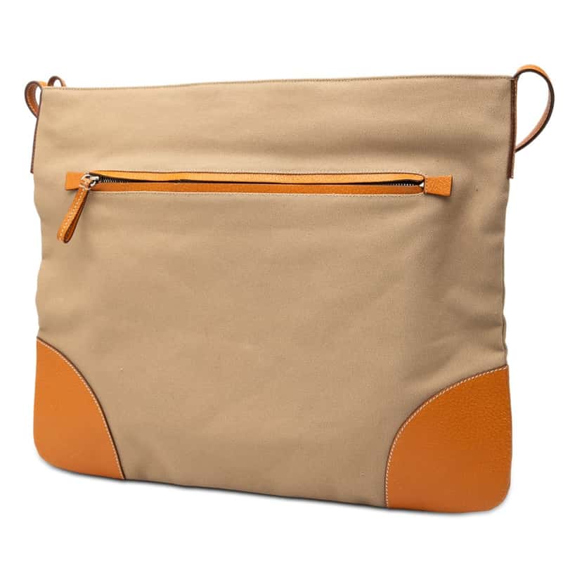 Prada Canvas Logo Crossbody Beige Very good condition - Back View