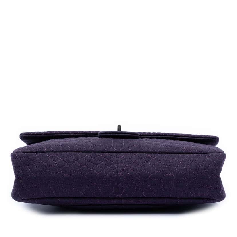 Chanel Quilted Jersey Coco Croc Reissue 2.55 Double Flap 226 Purple Very good condition - Inside View