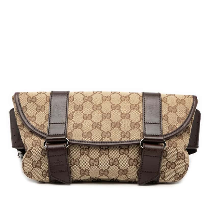 Gucci GG Canvas Belt Bag Beige Very good condition - Front View