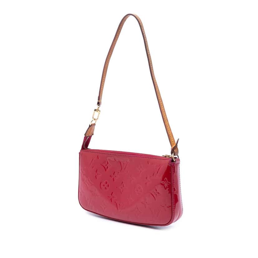 Louis Vuitton Monogram Vernis Pochette Accessoires Red Leather Very good condition - Back View