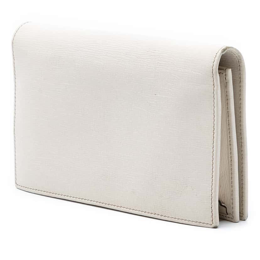 Gucci Leather Betty Wallet On Chain White Leather Very good condition - Back View