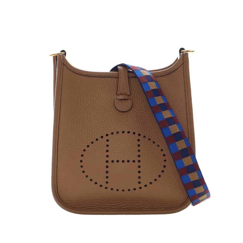 Hermès Clemence Evelyne TPM 16 Brown Leather Very good condition - Front View