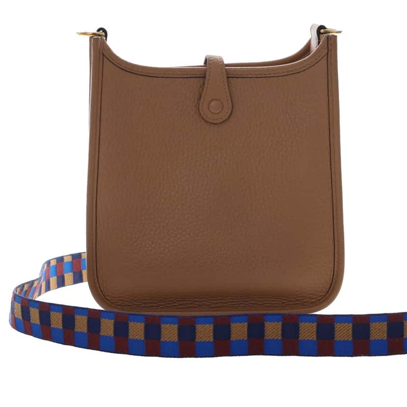 Hermès Clemence Evelyne TPM 16 Brown Leather Very good condition - Back View