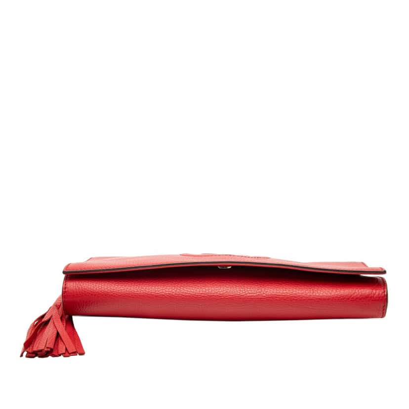 Gucci Leather Soho Disco Clutch Red Leather Very good condition - Inside View