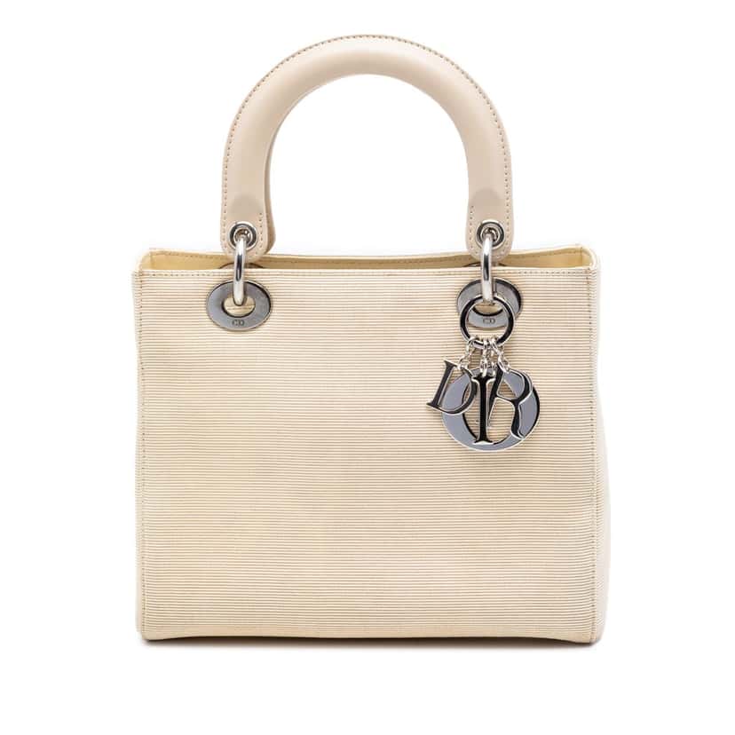 Dior Medium Canvas Lady Dior Brown Very good condition - Front View