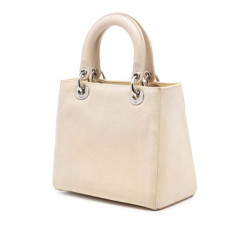 Dior Medium Canvas Lady Dior Brown Very good condition - Back View