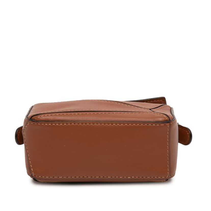 LOEWE Nano Calfskin Puzzle Satchel Brown Leather Very good condition - Inside View