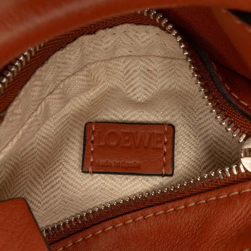 LOEWE Nano Calfskin Puzzle Satchel Brown Leather Very good condition - Box View