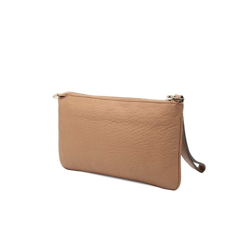Gucci Calfskin Soho Pouch Beige Leather Very good condition - Back View