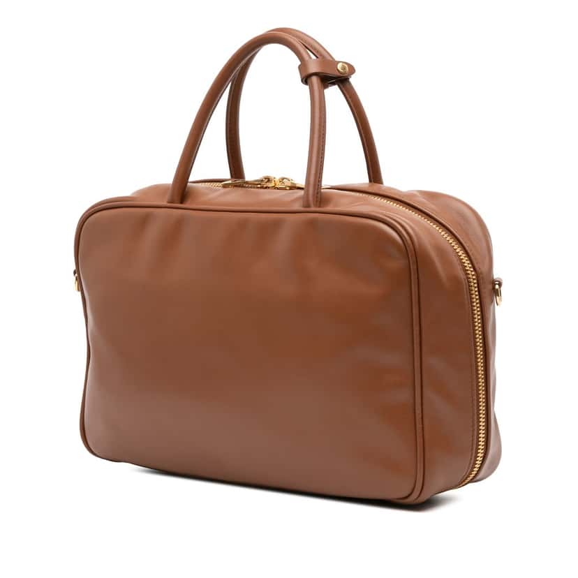Miu Miu Large Soft Calf Softy Beau Top Handle Bag Brown Leather Very good condition - Back View