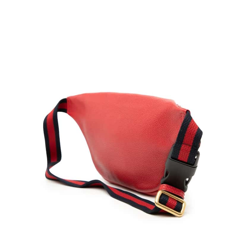 Gucci Small Leather Logo Belt Bag Red Leather Very good condition - Back View