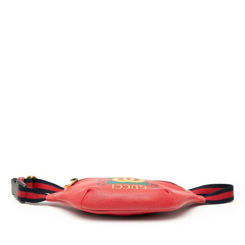 Gucci Small Leather Logo Belt Bag Red Leather Very good condition - Inside View