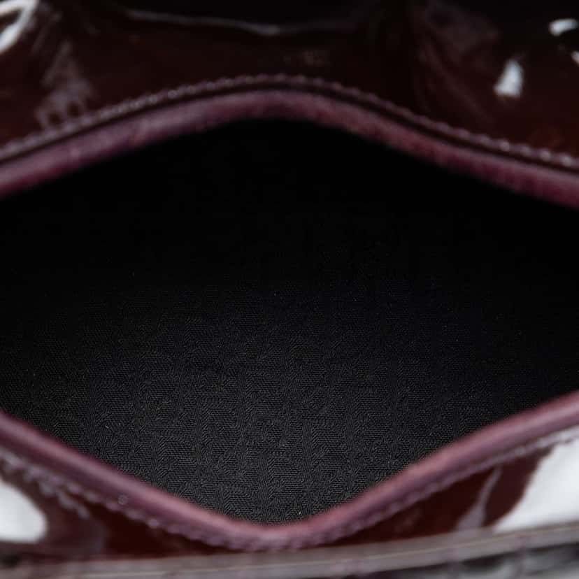Dior Medium Patent Cannage Lady Dior Purple Leather Very good condition - Model View
