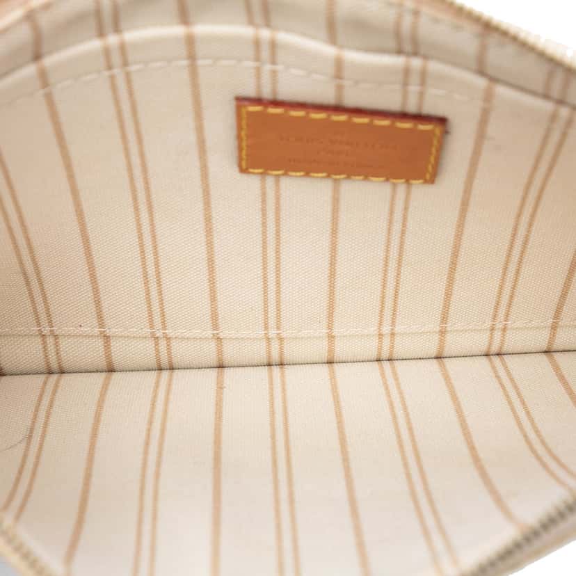Louis Vuitton Damier Azur Neverfull MM Pouch White Very good condition - Model View