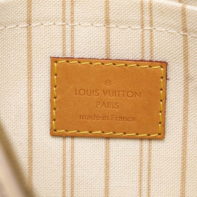 Louis Vuitton Damier Azur Neverfull MM Pouch White Very good condition - Box View