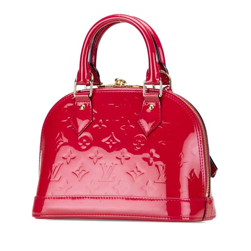 Louis Vuitton Monogram Vernis Alma BB Red Leather Very good condition - Back View