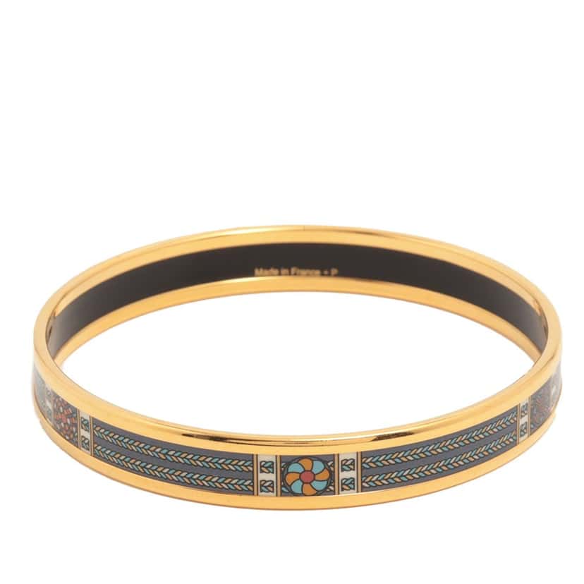 Hermès Narrow Printed Enamel Bangle 65 Other Very good condition - Back View
