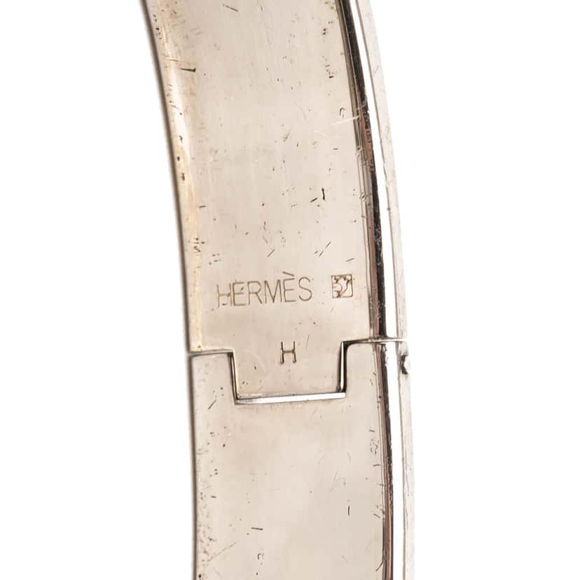 Hermès Narrow Enamel Clic H Bracelet PM Black Very good condition - Model View