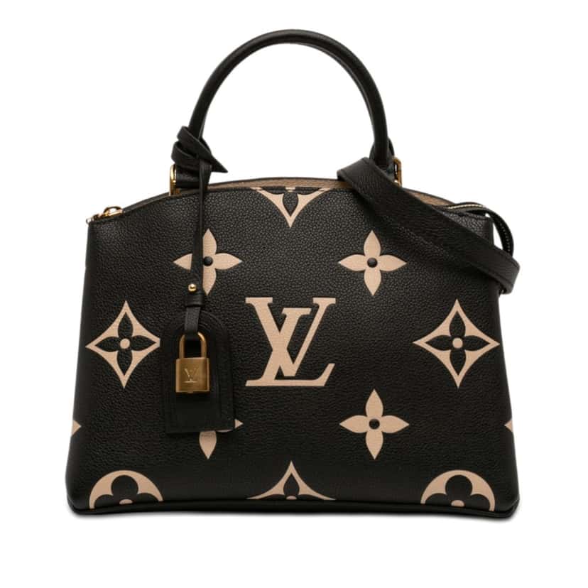 Louis Vuitton Bicolor Monogram Empreinte Giant Petit Palais Black Leather Very good condition - Front View