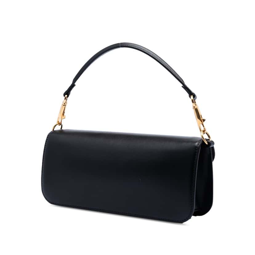 Valentino Calfskin VLogo Loco Satchel Black Leather Very good condition - Back View