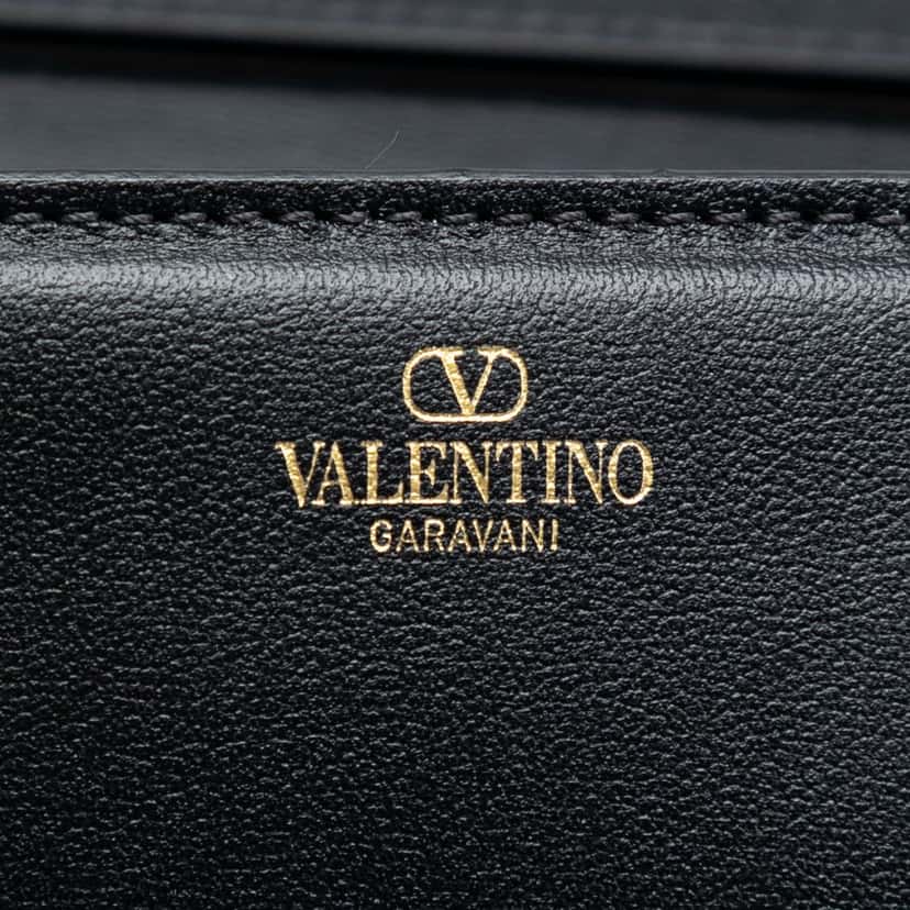 Valentino Calfskin VLogo Loco Satchel Black Leather Very good condition - Box View