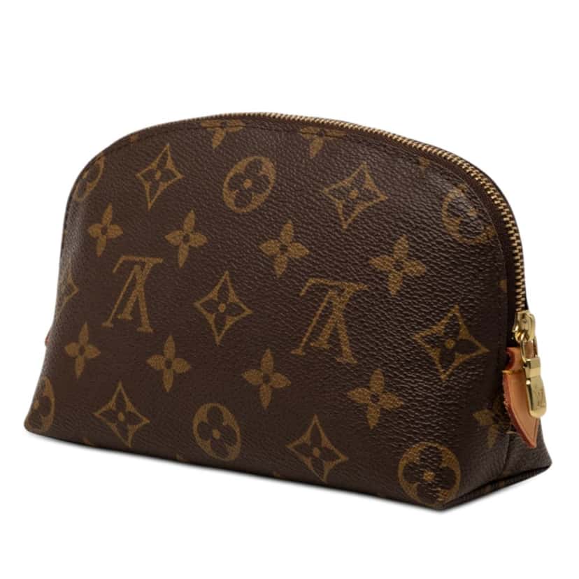 Louis Vuitton Monogram Cosmetic Pouch PM Brown Good condition - Back View