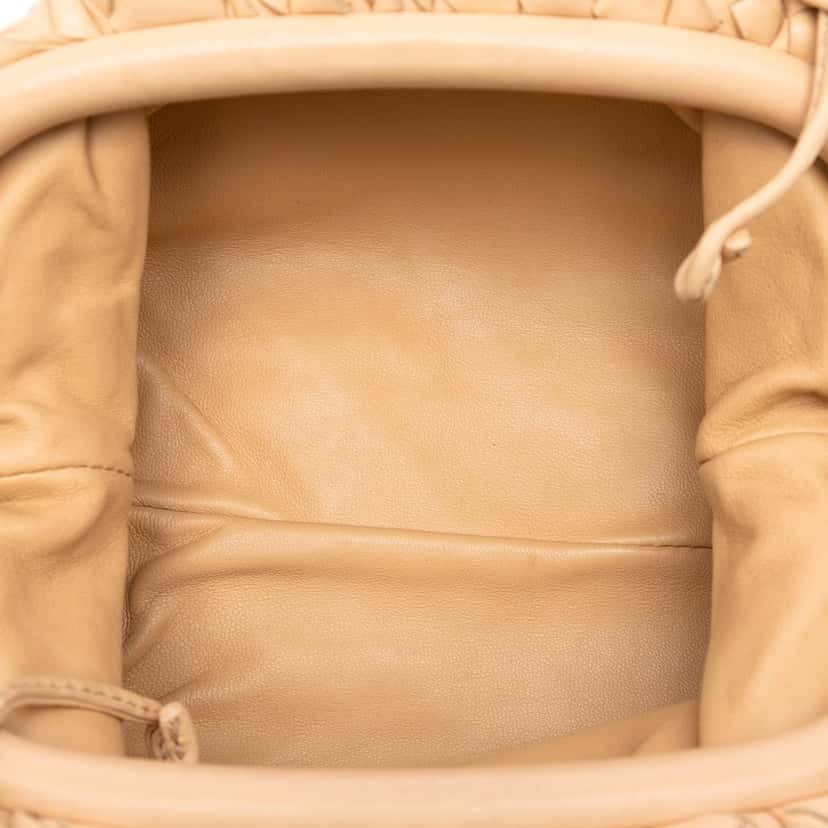 Bottega Veneta Nappa Intrecciato The Mini Pouch Crossbody Brown Leather Very good condition - Model View