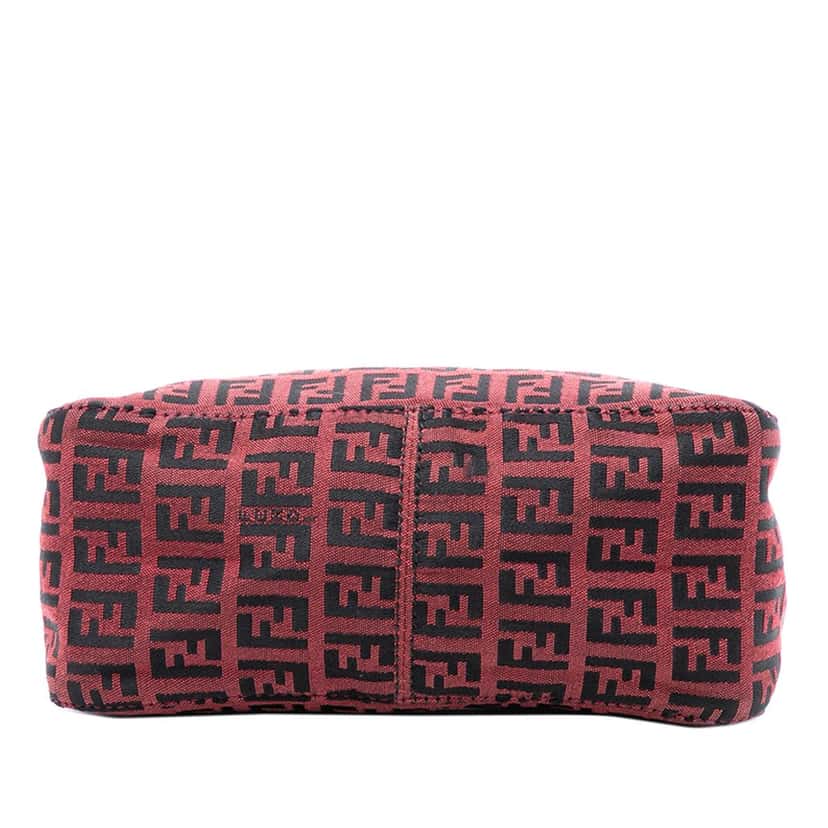 Fendi Zucchino Canvas Handbag Red Very good condition - Inside View