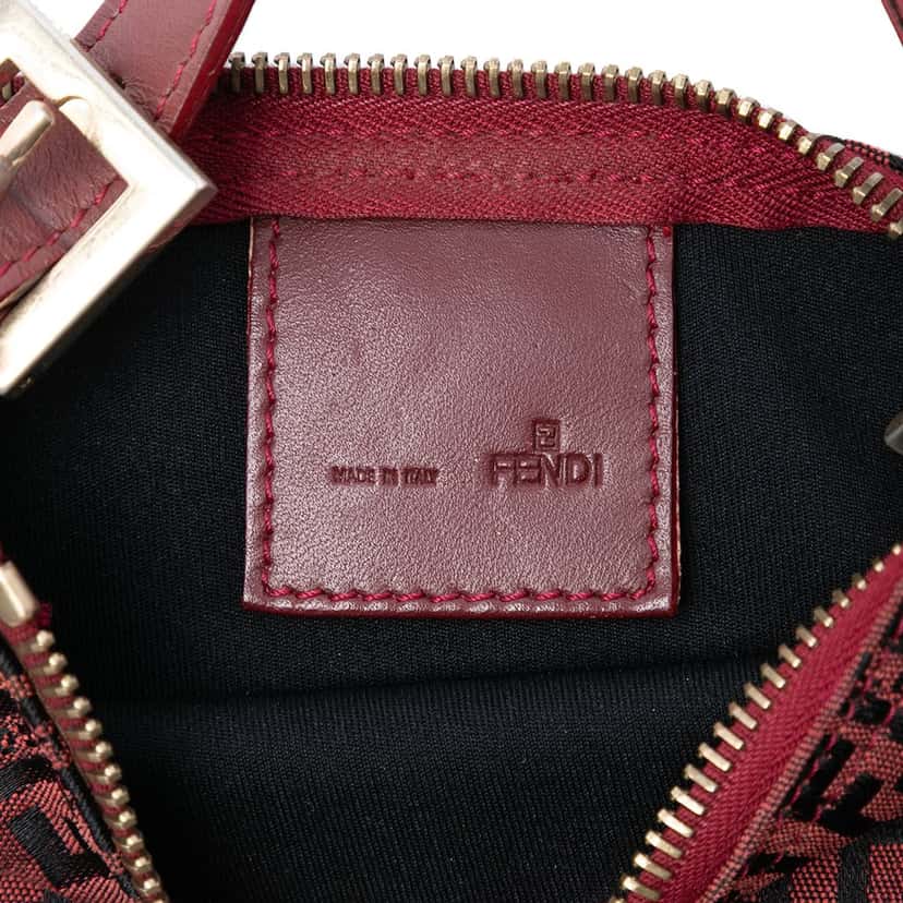Fendi Zucchino Canvas Handbag Red Very good condition - Box View