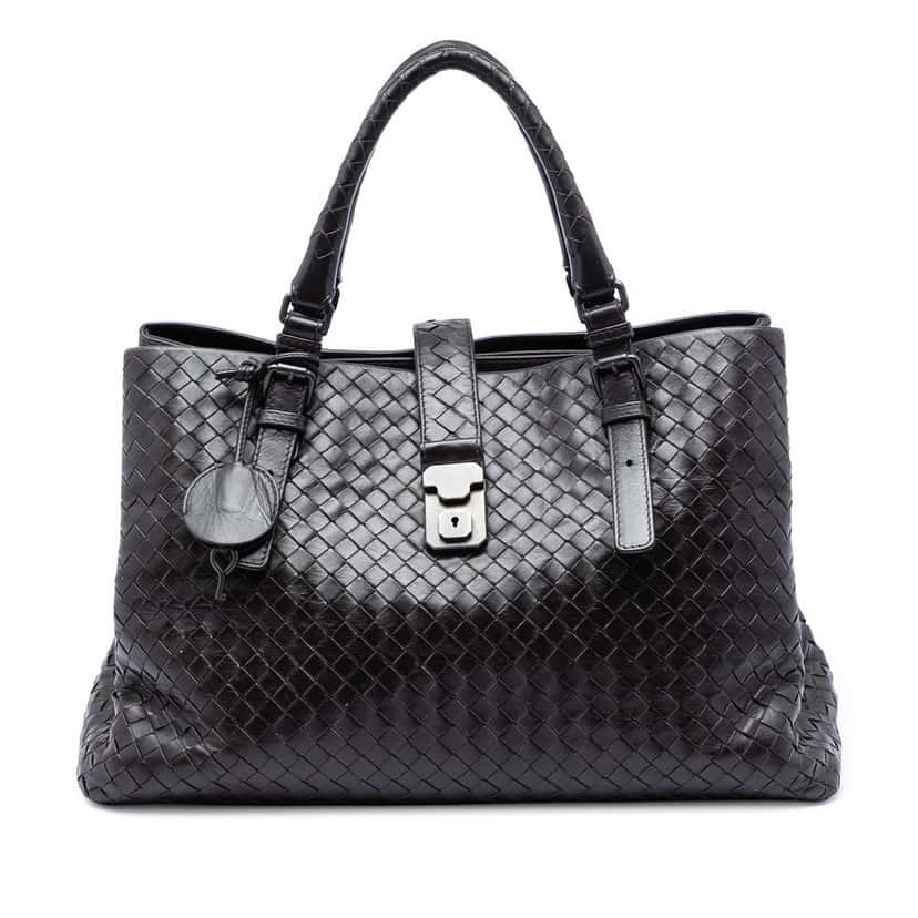 Bottega Veneta Medium Nappa Intrecciato Roma Tote Brown Leather Very good condition - Front View