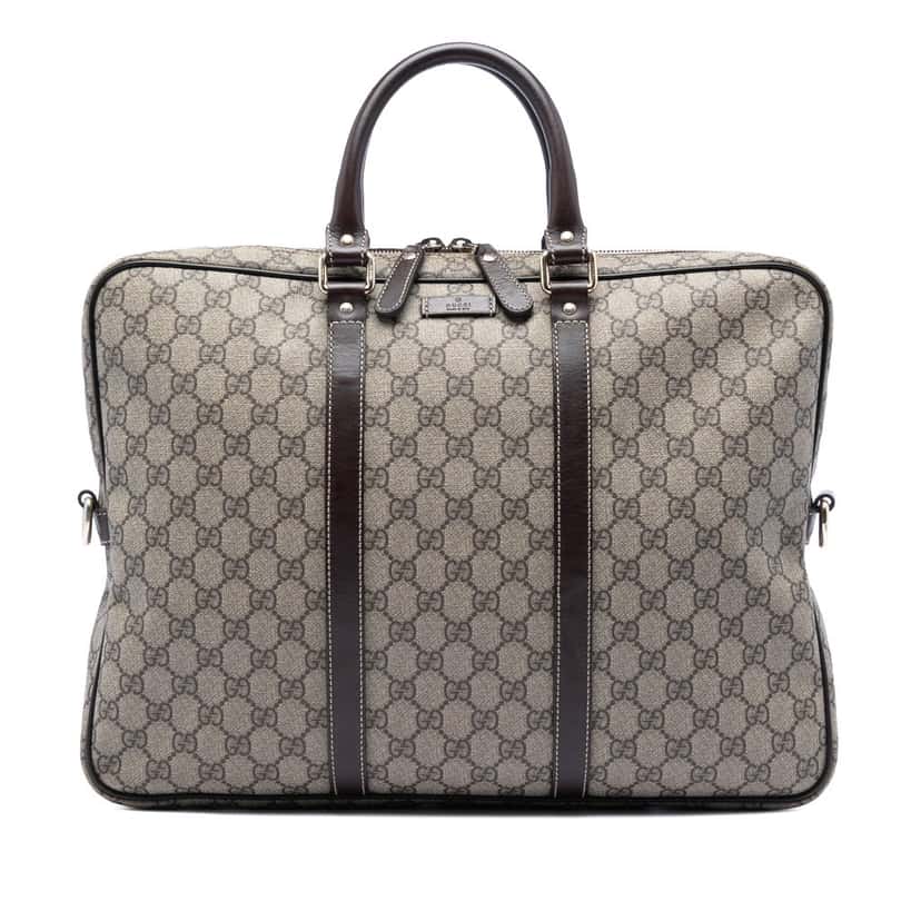 Gucci GG Supreme Business Bag Beige Very good condition - Front View