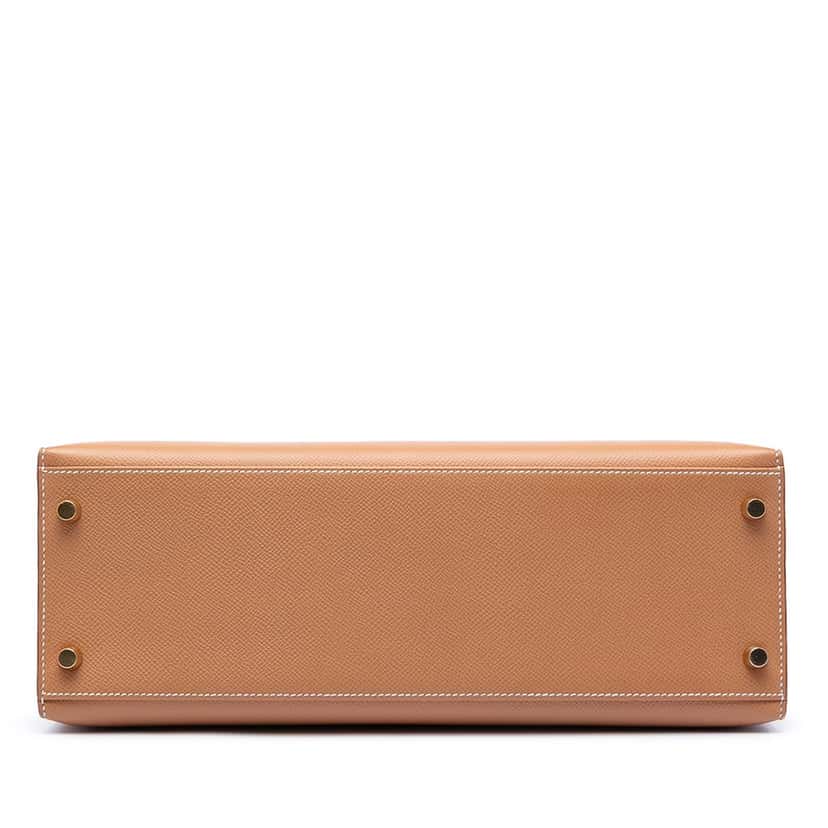 Hermès Courchevel Kelly Sellier 32 Brown Leather Very good condition - Inside View